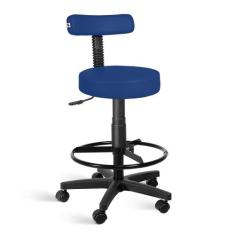 Cadeira Mocho Alto Estética Giratória Com Rodízios - Ideaflex,  AZUL