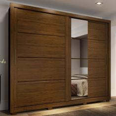 Guarda Roupa Casal com Espelho 2 Portas 4 Gavetas Palace Henn