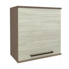 Armário Aéreo Para Cozinha 1 Porta Evolution Plus Batrol Móveis Tannat/Legno Crema