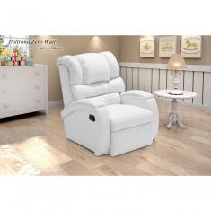 Poltrona Reclinável Imperial Zero Wall Com Balanço E Giro Corano branco 036
