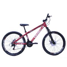 Bicicleta Viking X Tuff 25/30 Aro 26 Freio A Disco 21 V Cambios Importados Vermelho