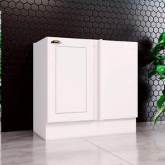 Balcão de Cozinha Canto Reto 1 Porta Amy Casa 812, Branco HP