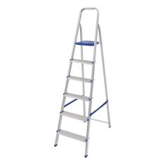 Escada 6 Degraus Alumínio Mor Prata
