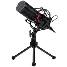 Microfone Condensador USB Redragon Blazar - Cabo 1,7m - Mesa de Gravação e vídeos Youtube - GM300