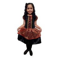 Fantasia Bruxinha Infantil - Dourada