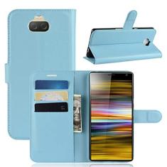 Capa para Sony XA3 Ultra, capa carteira flip de couro PU premium com compartimento para cartão, suporte e fecho magnético [capa interior à prova de choque de TPU] Compatível com Sony XA3 Ultra