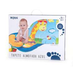 Tapete De Atividades Com Brinquedo Almofada Azul Dican 2259