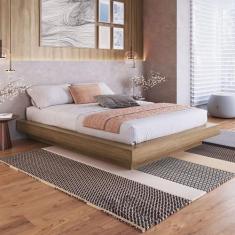 Cama Queen Zurique Mel - Art In Móveis, Marrom, Moderno