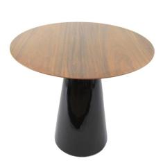 Mesa de Jantar Cone 110 cm Base Preta - Outros, Pau Ferro