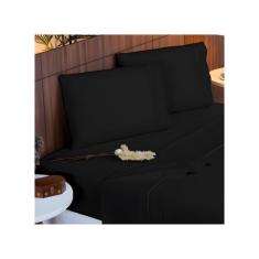 Jogo de Lençol King 4 Peças 400 Fios Ponto Palito com Elástico Cama Bo