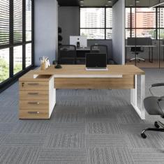 Mesa Diretor Escritório 150cm a 172cm 4 Gavetas Pé Metal F5 - F5 Offic