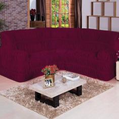 Capa Protetor de Sofá de Canto Dodigo Tecido Malha Gel Elásticada 01 P