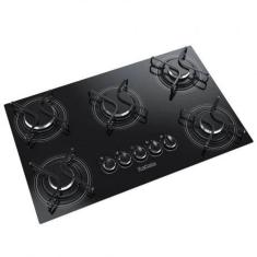Cooktop Itatiaia NG 5 Bocas Vidro Preto Chama Rápida - Bivolt