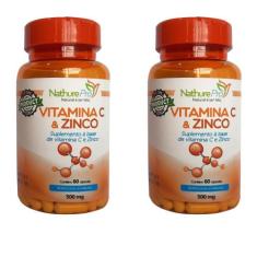 Kit 2 Vitamina C e Zinco 60 Cápsulas 500mg - NathurePro