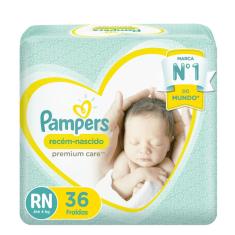 Fraldas Pampers Recém-Nascido Premium Care RN 36 Unidades