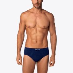 Cueca Lupo Slip Micromodal Sem Costura 00681, Azul marinho, G