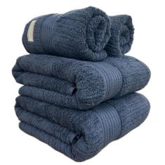 Jogo De Toalha de Banho e Rosto Buddemeyer Fio Penteado Canelado 4pçs 