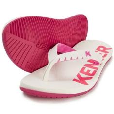 Chinelo Kenner Red Masculino - Branco e Rosa - 39-Masculino