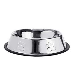 THE PETS - Comedouro Inox Patas Relevo Filhotes 240 mL