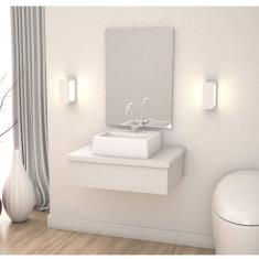 Conjunto para Banheiro Gabinete com Cuba Q32 600W Metrópole Compace Branco Chess