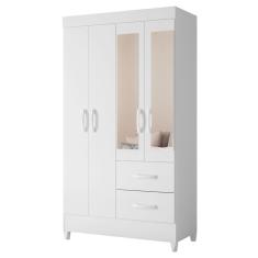 Guarda Roupa Mobi 4 Portas com Espelho Albatroz