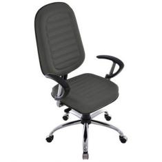 Cadeira Para Escritório Presidente Gomada Linha Blenda Cinza