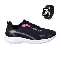 Tenis Esportivo Masculino Feminino SPORT Caminhada Corrida Academia Confortável Leve + Relógio-Unissex