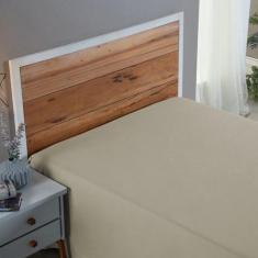 Lençol Sem Elástico Casal 200 Fios 100% Algodão Roupa de Cama Box Viro