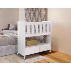 Mini Berço 2 Gavetas sem Colchão Moisés Completa Móveis Branco