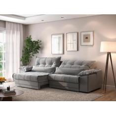 Sofá Retrátil e Reclinável com Molas ensacadas e Carregador USB Coloss