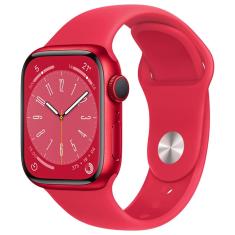 Apple Watch Series 8 GPS + Cellular Caixa (PRODUCT)RED de Alumínio 41 mm Pulseira Esportiva (PRODUCT)RED