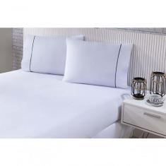 Jogo De Cama 100% Algodão Percal 150 Fios Solteiro Gran Moratta 2 Peça