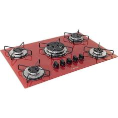 Cooktop Vidro Vermelho 5 Queimadores Fg5305avm Bivolt