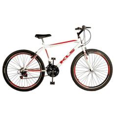 Bicicleta Aro 26 Kls Sport Gold Freio V-Brake Mtb 21 Marchas, Branco, 