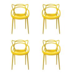 Conjunto de 4 Cadeiras Allegra Amarela