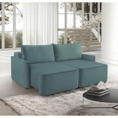 Sofá Retrátil 200cm com Kit Entrada USB 2 Lugares Moon 2325 Verde