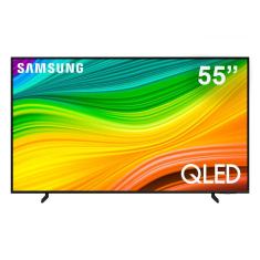 Smart TV 55" QLED 4K Samsung 55Q60D, Tecnologia de Pontos Quânticos, Design AirSlim, Gaming Hub, AI Energy Mode, Som em Movimento Virtual, Alexa