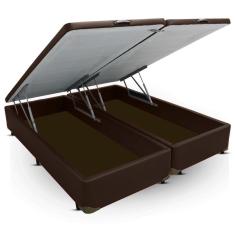 Cama Box QUEEN SIZE Baú Corano Marrom - 158x198