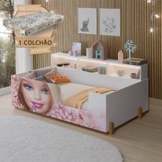 Cama De Criança Doçura Boneca Princesa Juvenil Branca + Colchão - BABY