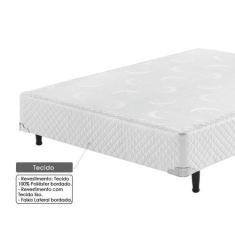 Cama Box Base Casal Poliester (1.38X1.88) - Genki Kenko , BRANCO