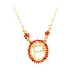 Colar Inicial P Letra Lembrancinha Madrinha Folheado 18k