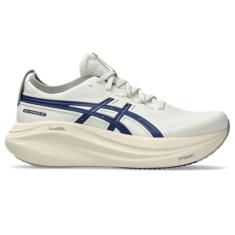 ASICS Tênis de corrida masculino Gel-Nimbus 27, Azul vidoeiro/índigo, 44