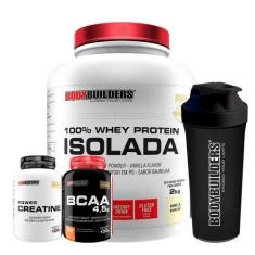 Kit 100% Whey Protein Isolado 2Kg+ Bcaa 4,5 100G - Bodybuilders