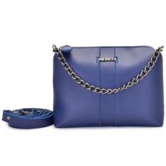 Bolsa feminina transversal corrente pequena moncci, Azul