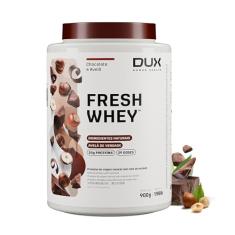 DUX HUMAN HEALTH Fresh Whey Protein 900g Chocolate e Avelã – 20g de Proteínas por Porção, Sem Glúten e Sem Lactose