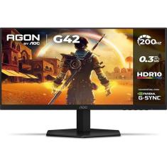 Monitor Gamer AOC 23.8", Full HD, 200Hz, 0.3ms, IPS, G-Sync, HDR, Ângulo Ajustável,- 24G42HE-Unissex