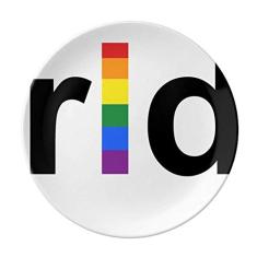 LGBT Rainbow Gay Placa transgênero Lésbica Decorativa Porcelana Salver Prato de jantar