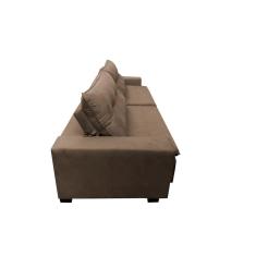 Sofá Retrátil e Reclinavel Oklahoma 2,52 Mts Com Molas e Pillow no Assento Tecido Suede  - Cama InBox