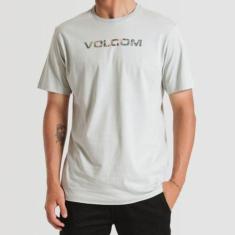 Camiseta Volcom Euro Masculina Cinza