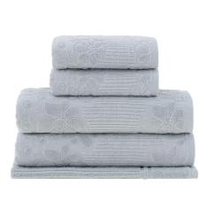 Jogo de Banho Gigante Lollipop Buddemeyer Cinza 5pçs (2Toalhas de Banho + 2Toalhas de Rosto e 1Piso)